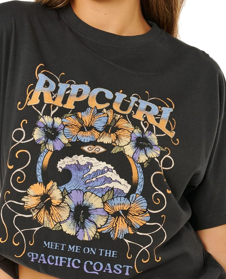 Rip Curl Women's Pacific Coast Heritage Tee Washed Black Rip Curl
