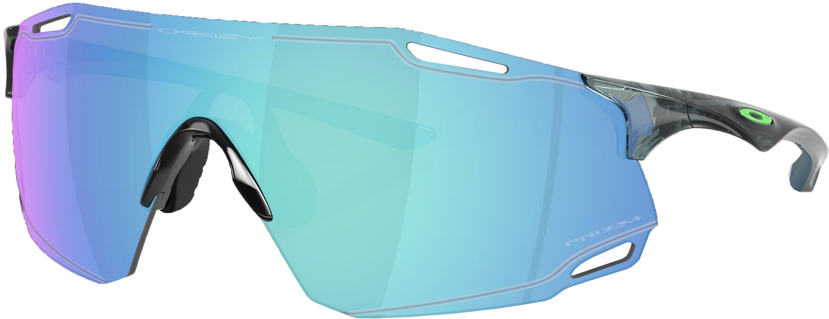 Oakley Cybr Dyno Crystal Black Prizm Sapphire Sportsbriller OneSize