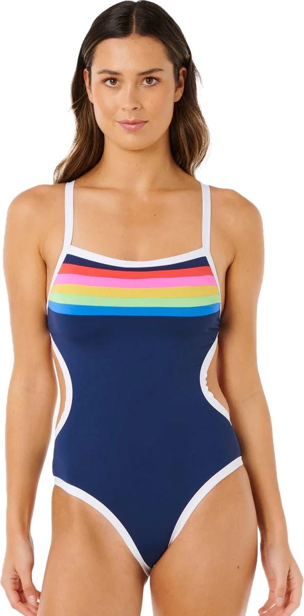 Rip Curl Women's Surf Stripe Cheeky One Piece Dark Navy Rip Curl