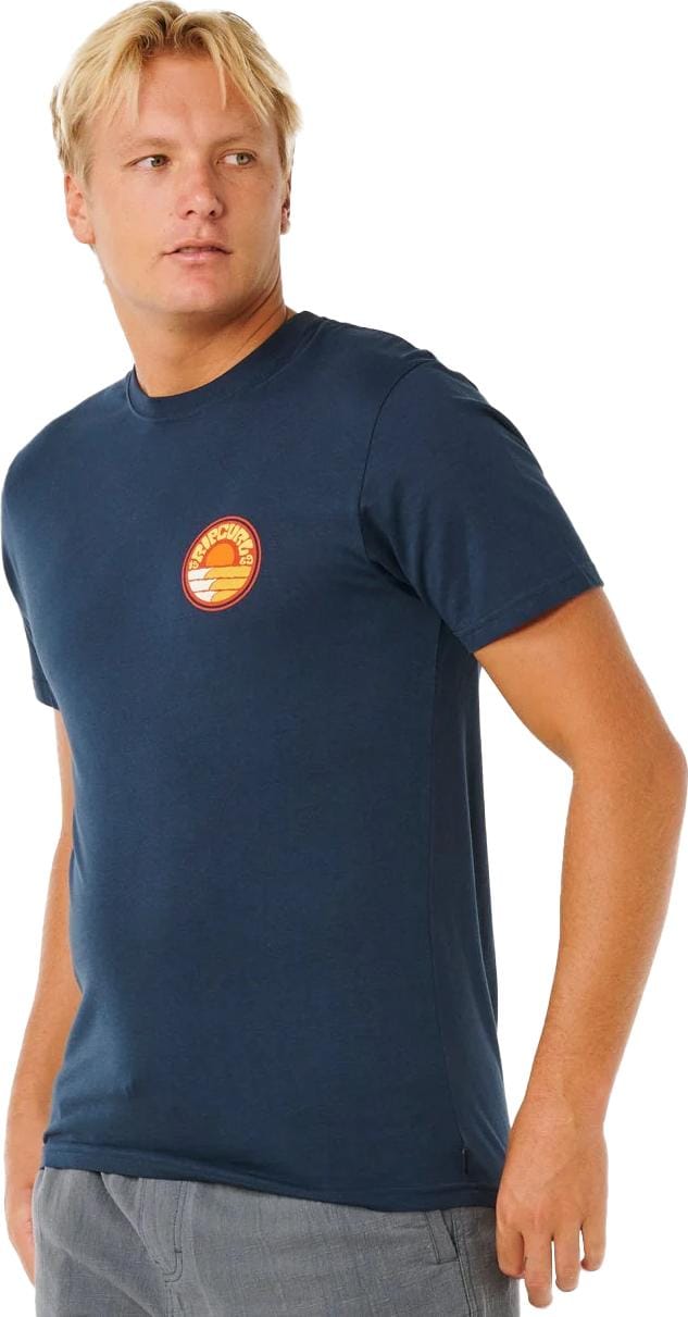 Rip Curl Men's Pacific Rinse Stacked Tee Dark Navy Rip Curl
