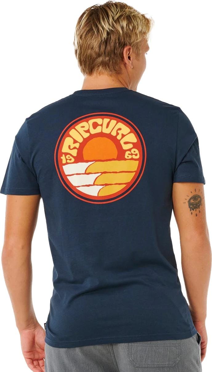 Rip Curl Men's Pacific Rinse Stacked Tee Dark Navy Rip Curl