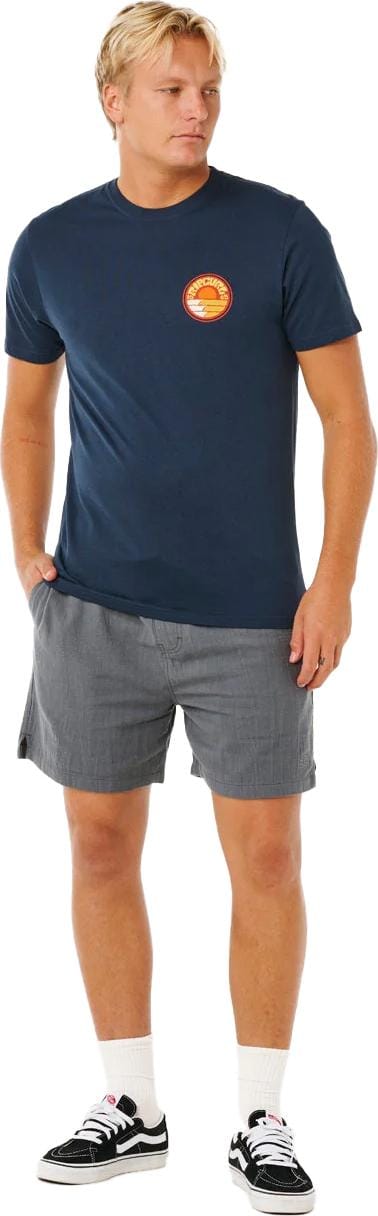 Rip Curl Men's Pacific Rinse Stacked Tee Dark Navy Rip Curl