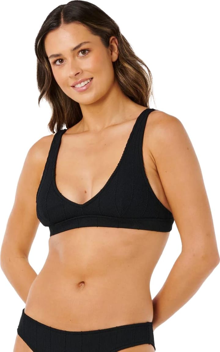 Rip Curl Women's Vibe Surf Multi Fit V Neck Bikini Top Black Rip Curl