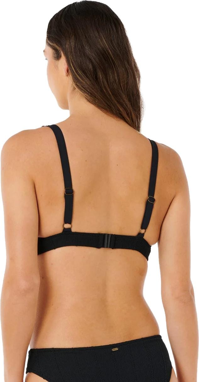 Rip Curl Women's Vibe Surf Multi Fit V Neck Bikini Top Black Rip Curl