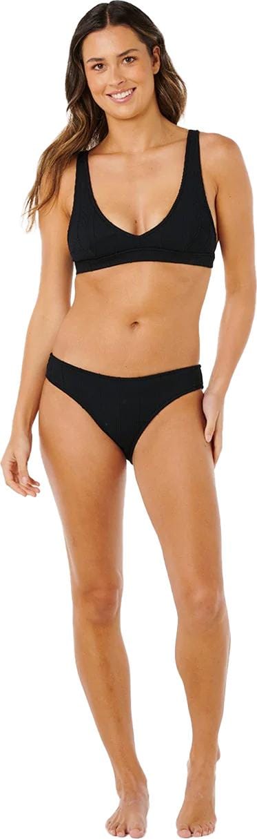Rip Curl Women's Vibe Surf Multi Fit V Neck Bikini Top Black Rip Curl