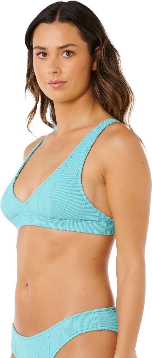 Rip Curl Women's Vibe Surf Multi Fit V Neck Bikini Top Sea Blue Rip Curl