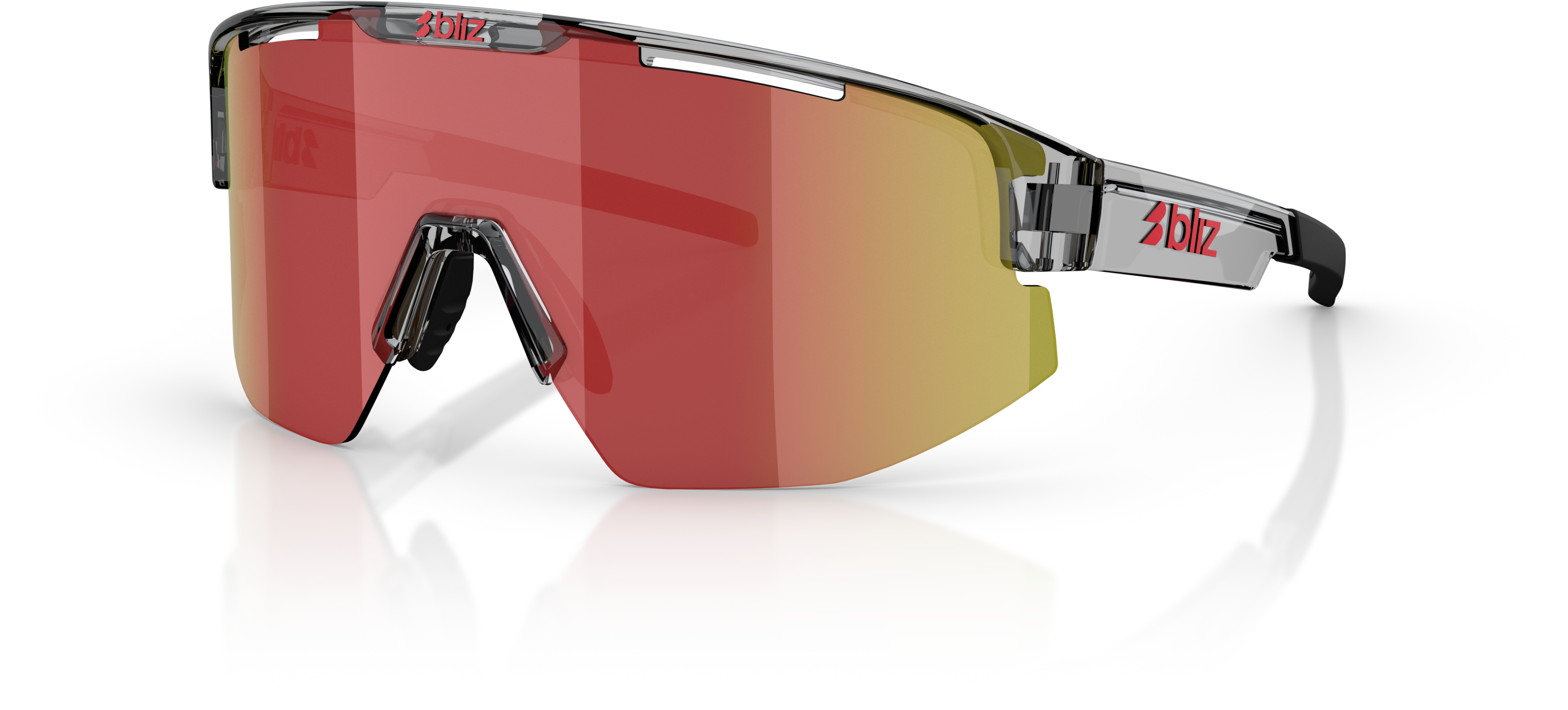 Transparent dark grey/brow w red multi