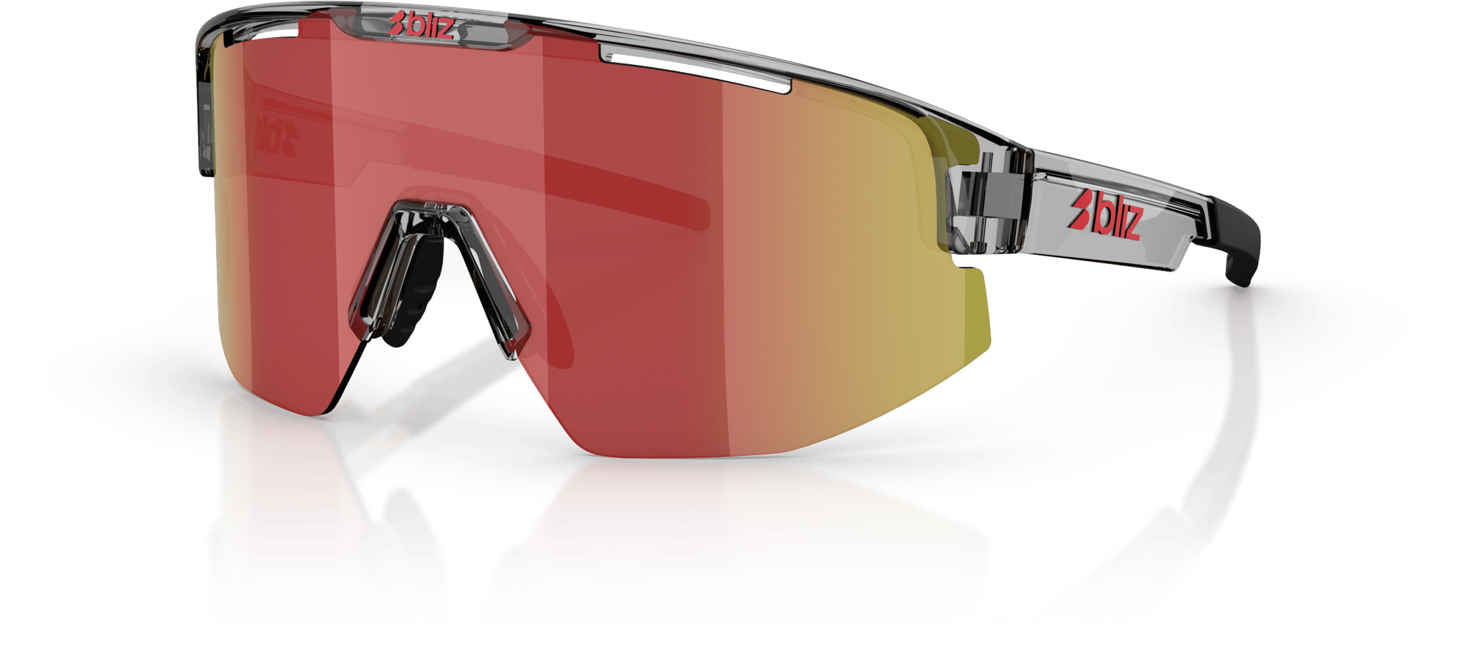 Bliz Matrix Transparent Dark Grey/Brow W Red Multi