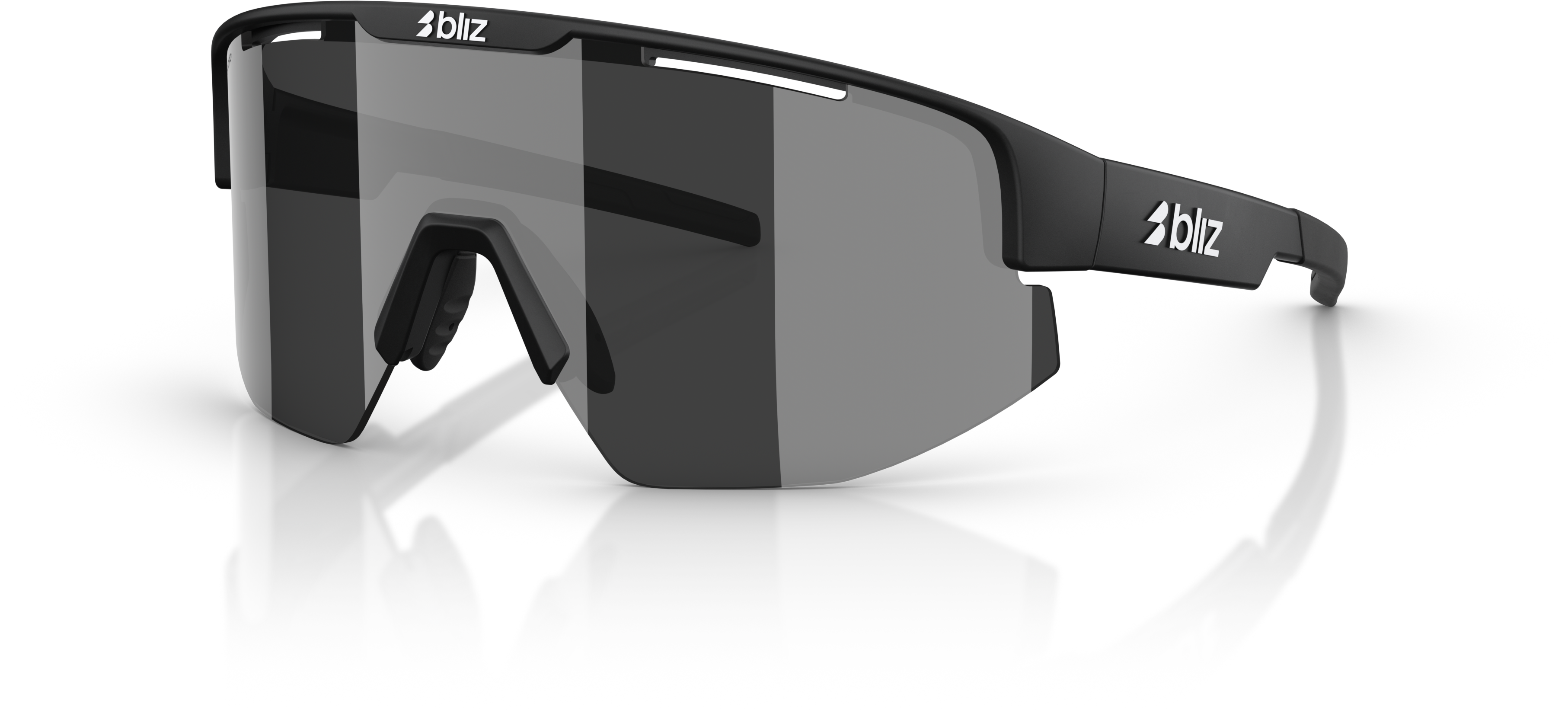 Matte black/smoke w silver mirror