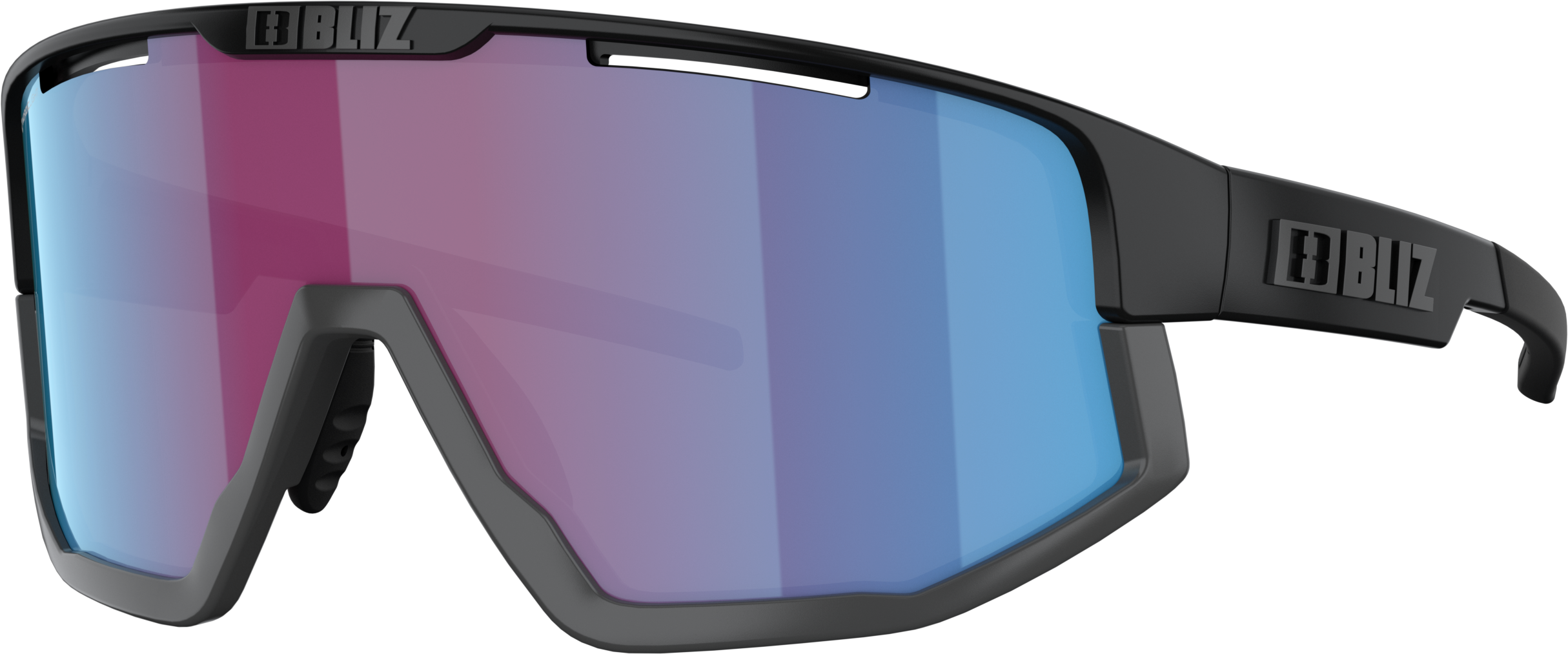 Bliz Fusion Nordic Light Black/Rose Violet Blue Sportsbriller Nano Optics Nordic Light Begonia - Violet w Blue Multi Nordic Light OneSize