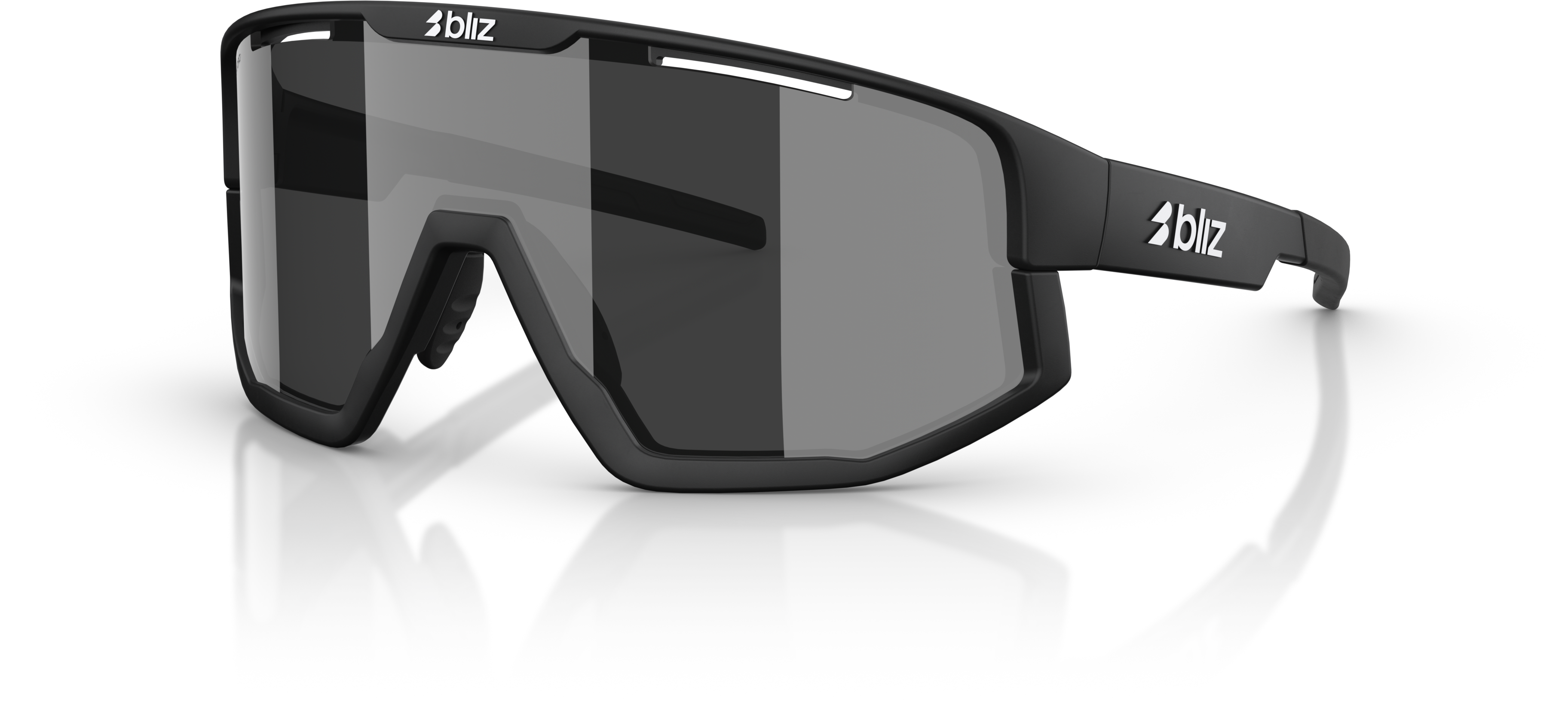 Matte black/smoke w silver mirror