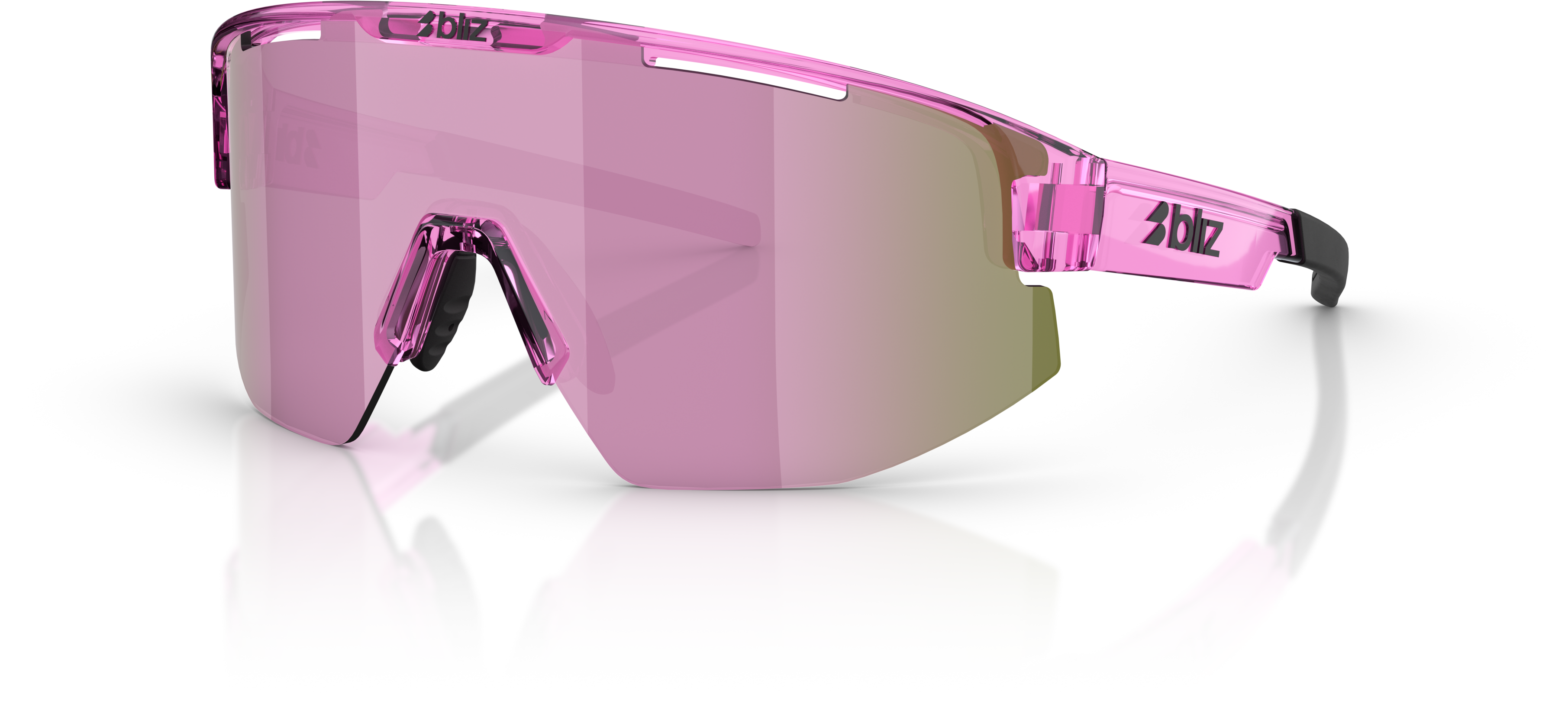 Bliz Matrix Small Transparant Pink/Brown W Rose Multi