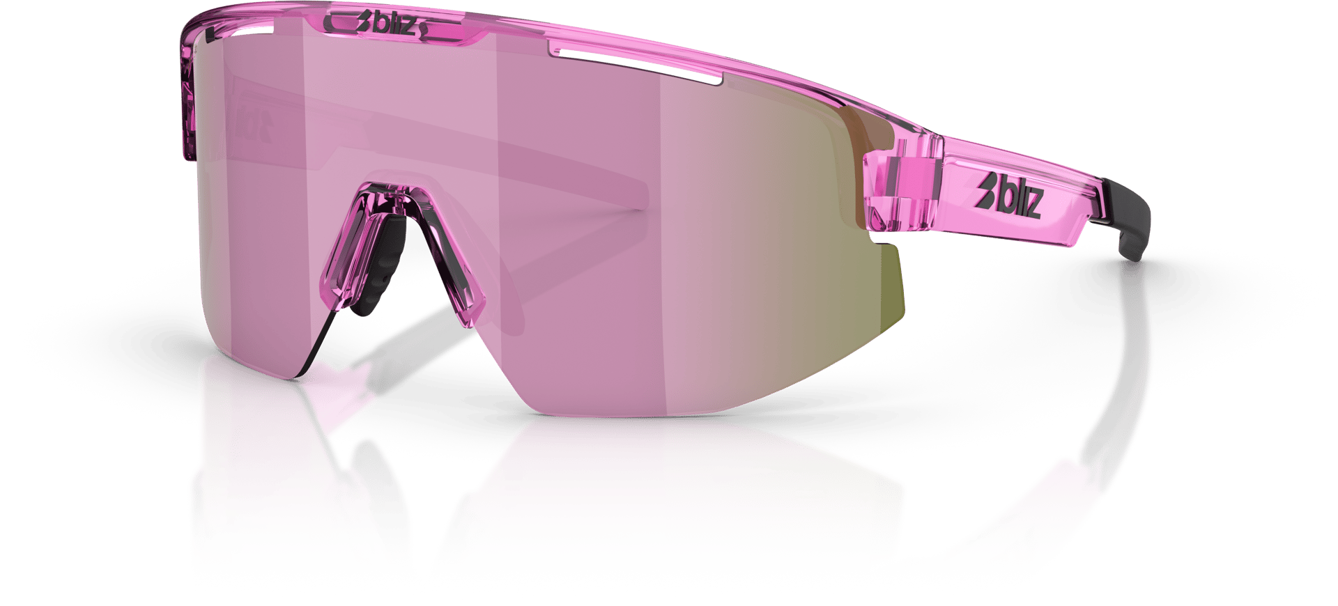BLIZ Matrix Small Transparant Pink/Brown W Rose Multi solglasögon herr