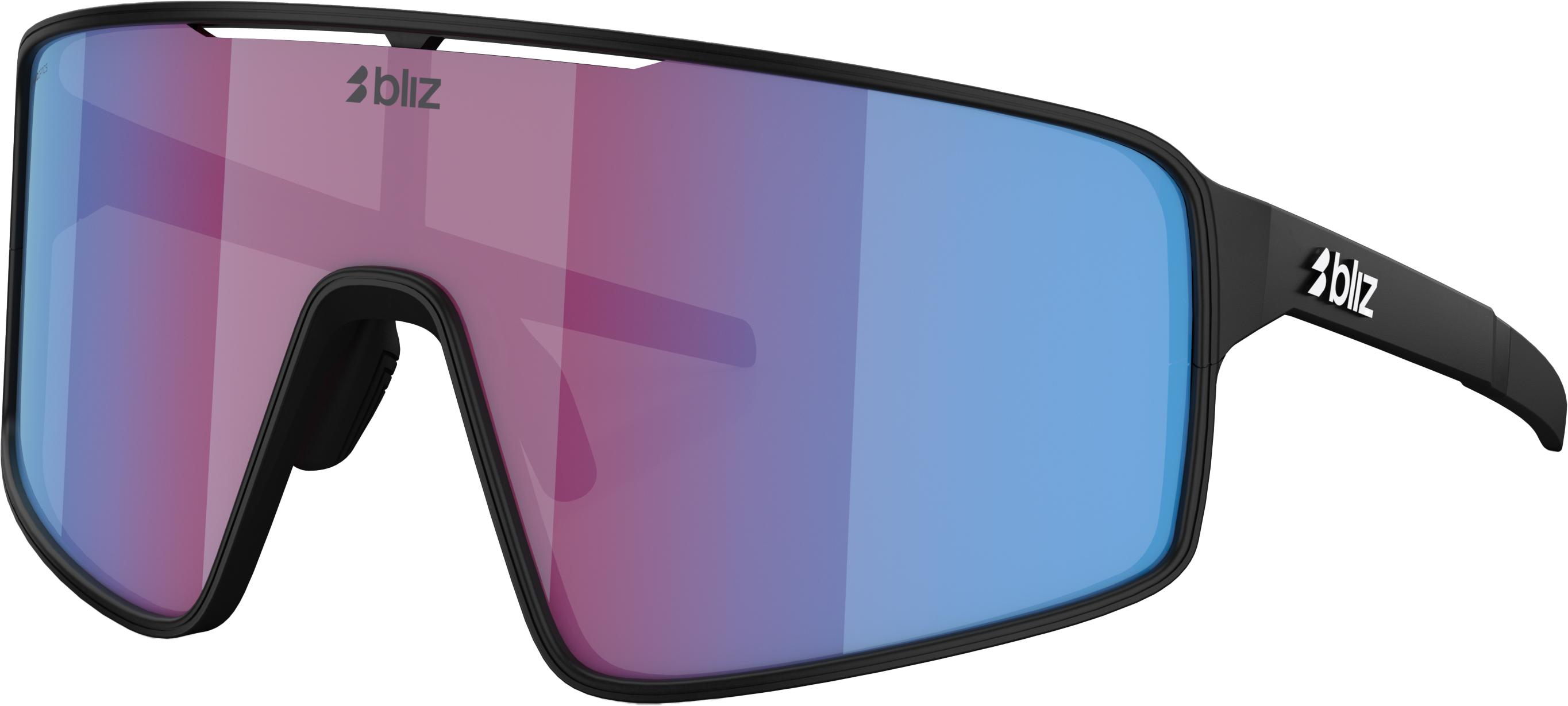 Bliz P001 Matt Black / Nano Optics Nordic Light Begonia - Violet W Blue Multi Sportglasögon L (0-138)