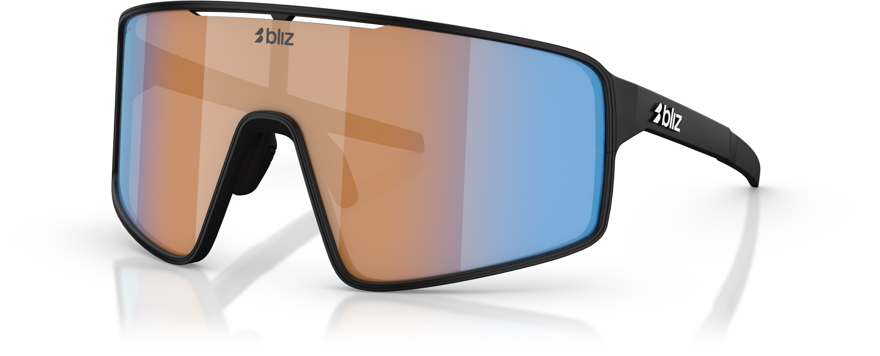 Bliz P001 Matt Black/Coral - Orange W Blue Multi