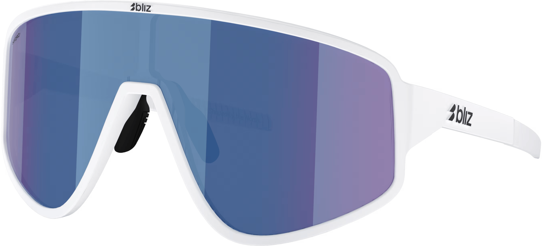 Bliz A004 Matte White/Blue Mirror