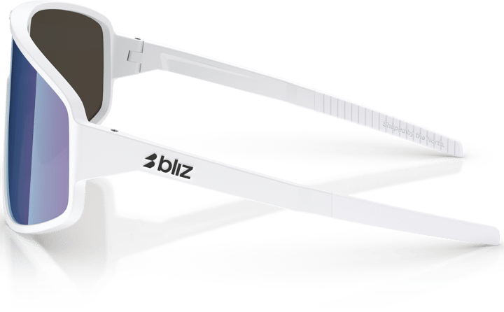 Bliz A004 Matte White/Blue Mirror Bliz