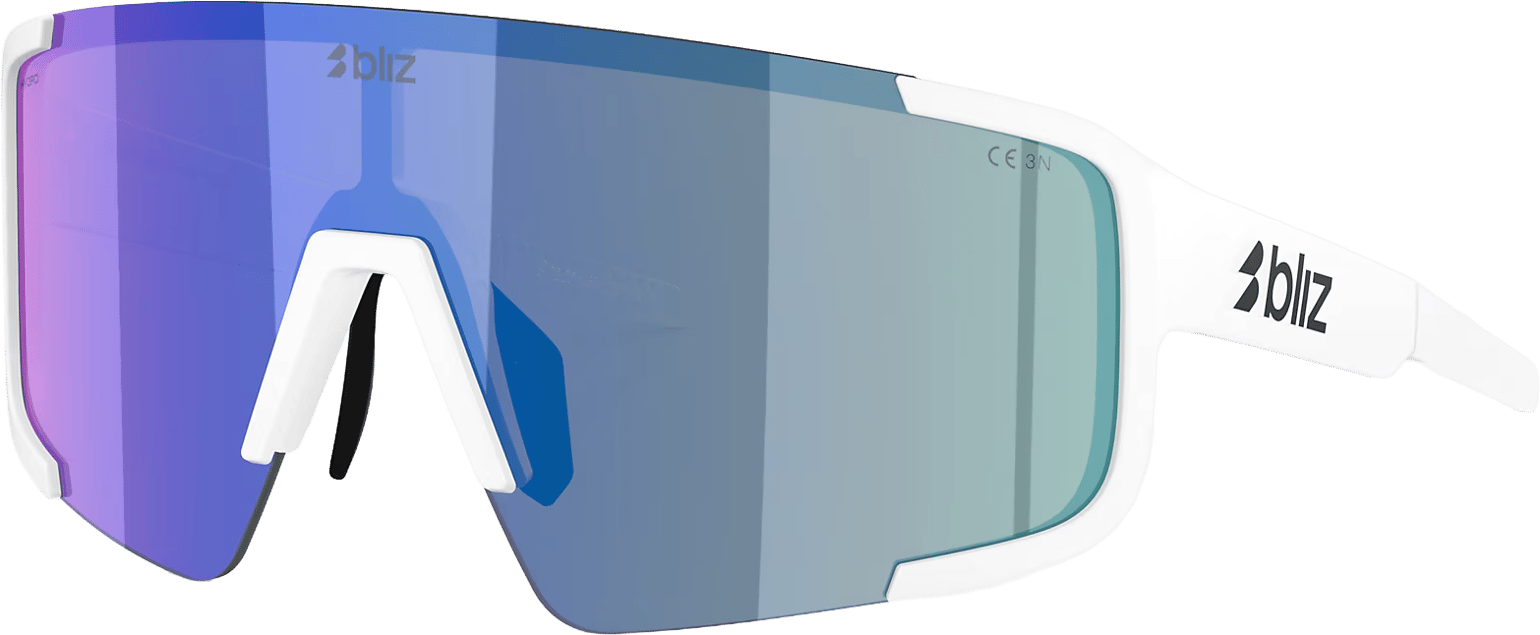 Bliz P003 Matte White / Smoke W Blue Multi