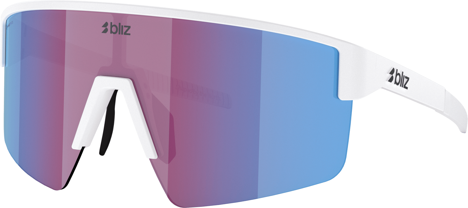 Bliz P004 Matte White/Nano Optics Nordic Light Begonia - Violet W Blue Multi