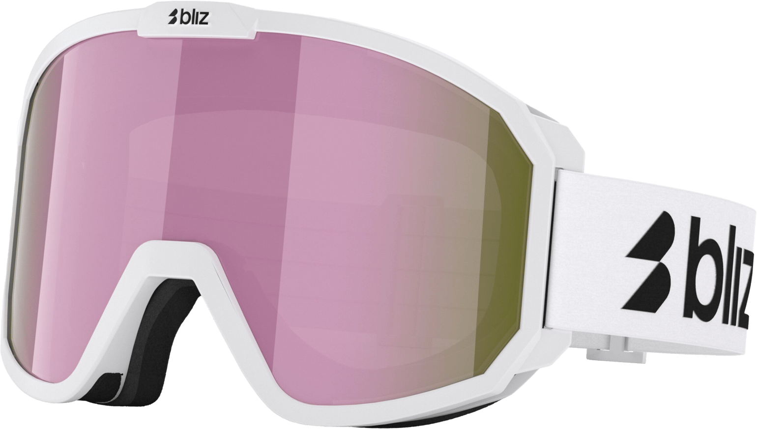 Bliz Kids' Rave Jr Matt White W Black Logo/Brown W Pink Multi