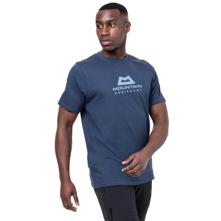Mountain Equipment Emblem Mens Tee Denim Blue Mountain Equipment Mountain Equipment Emblem Mens Tee Denim Blue Mountain Equipment