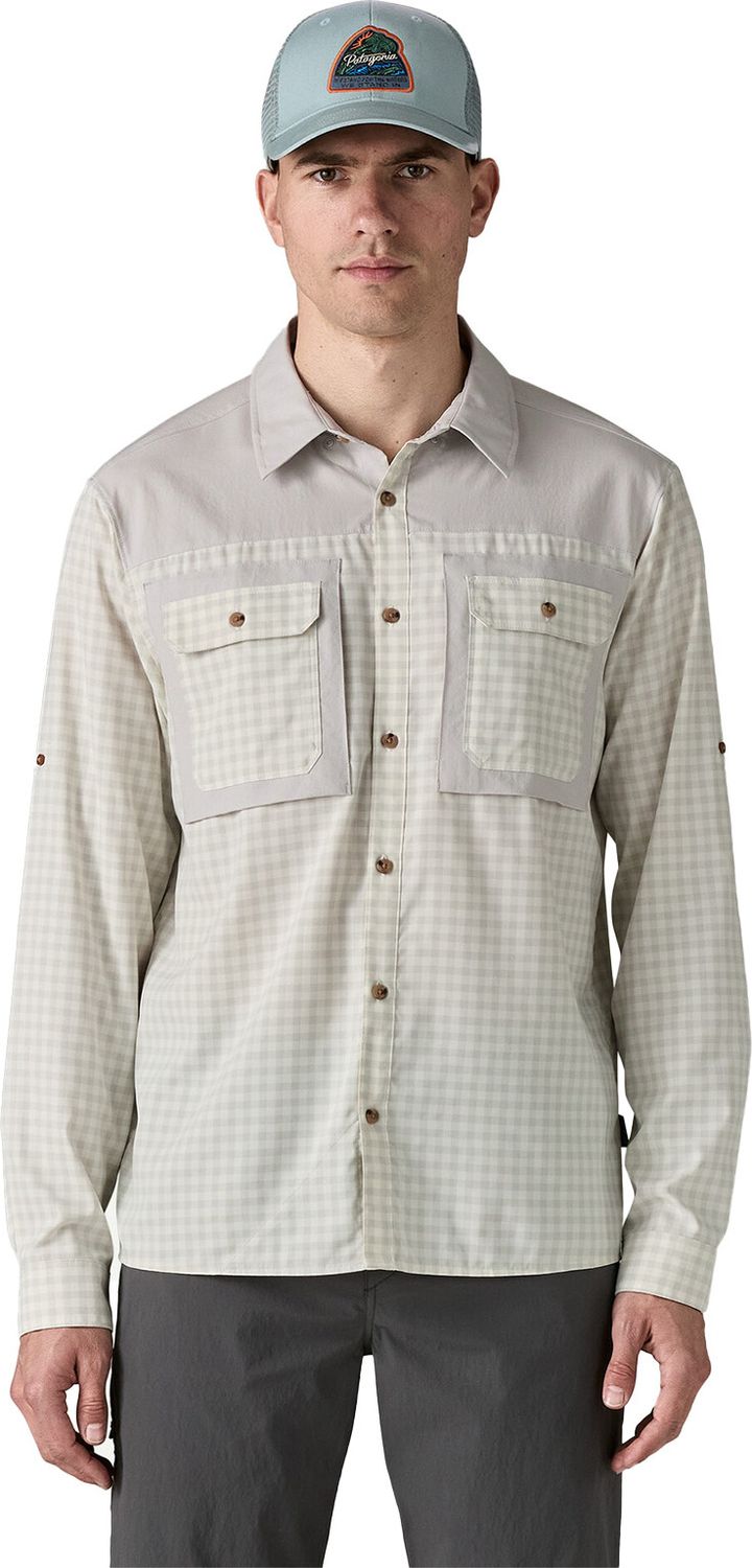 Patagonia Men's Long-Sleeved Self-Guided Sun Shirt North Fork: Crisp Grey Patagonia