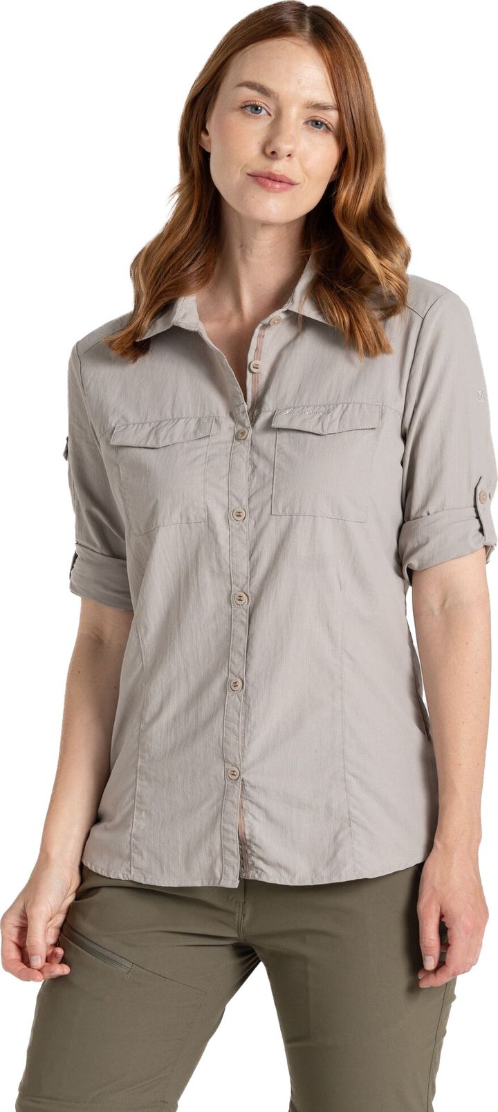 Craghoppers Women's Nosilife Adventure Long Sleeved Shirt III Soft Mushroom Craghoppers
