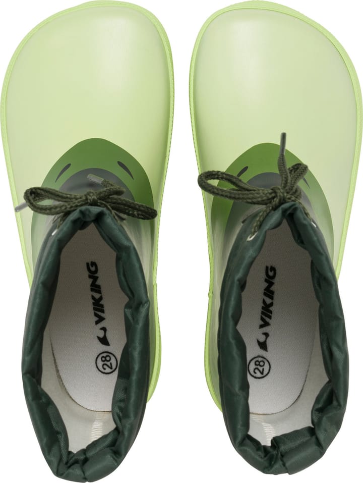 Viking Footwear Kids' Alv Barefoot Paw Print Light Green/green Viking Footwear