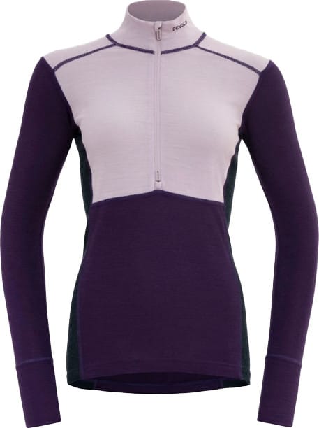 Devold Women's Lauparen Merino 190 Zip Neck Orchid/lilac/ink Devold
