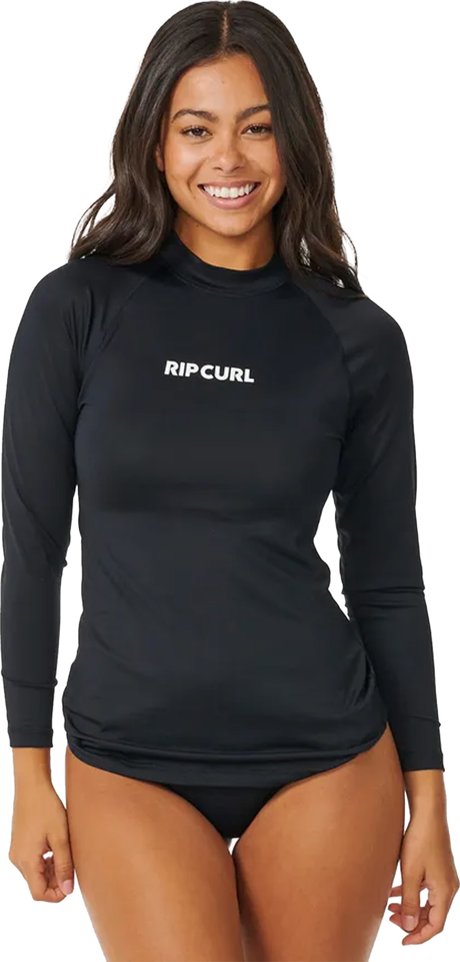 Rip Curl Women's Classic Surf Long Sleeve UV Rash Guard Black Badetøy M