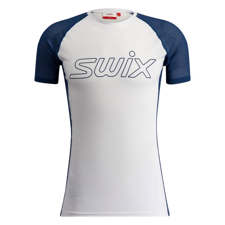 Swix Men's RaceX Light Short Sleeve Bright White/Lake Blue Swix