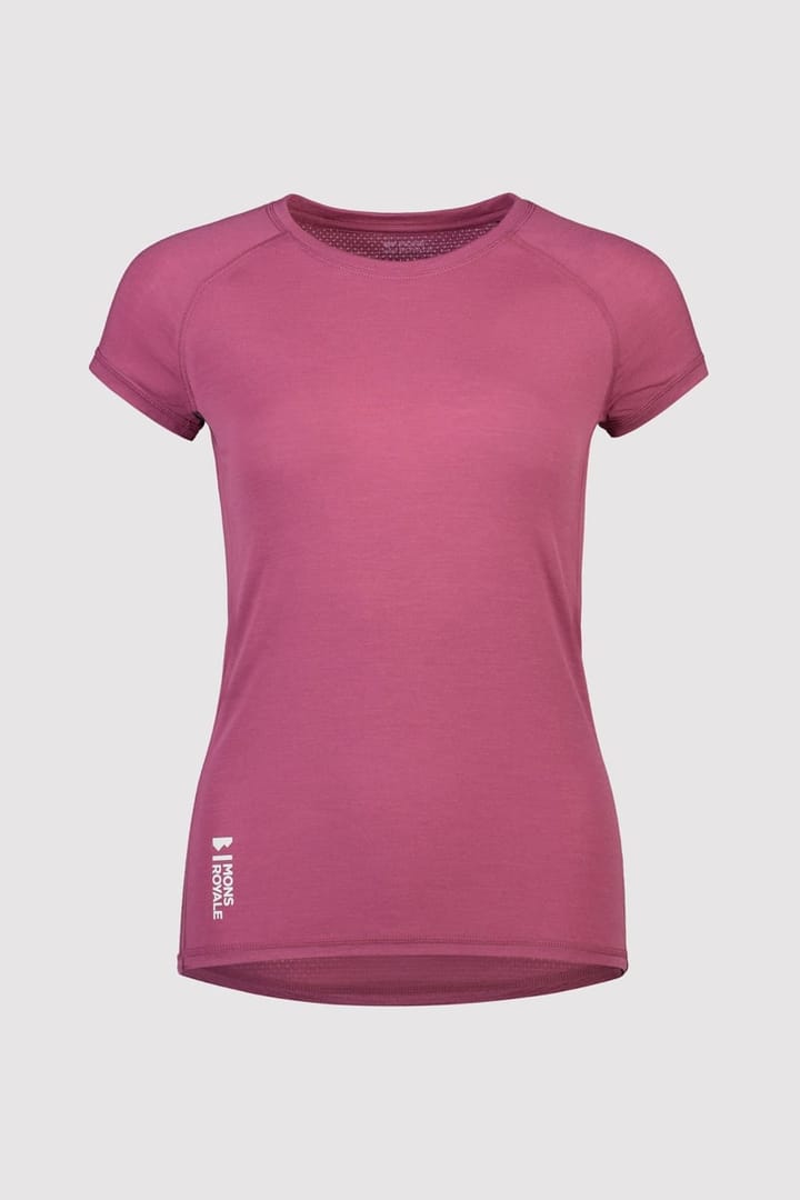 Mons Royale Women's Bella Merino Air-Con Tee Berry Mons Royale Mons Royale Women's Bella Merino Air-Con Tee Berry Mons Royale