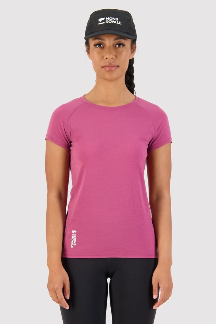 Mons Royale Women's Bella Merino Air-Con Tee Berry Mons Royale Mons Royale Women's Bella Merino Air-Con Tee Berry Mons Royale