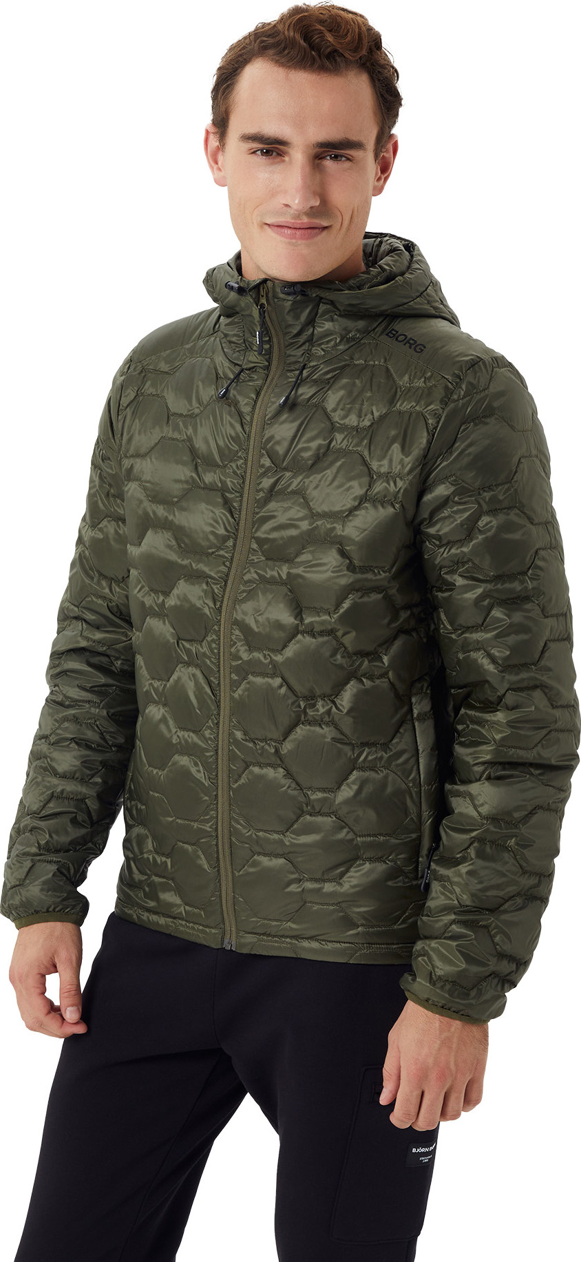 Björn Borg Men's Borg Liner Jacket Olive Night Dunjakker mellemlag L