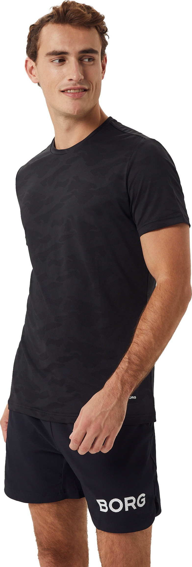 Björn Borg Men's Borg Performance T-Shirt Black Beauty Kortärmade träningströjor S