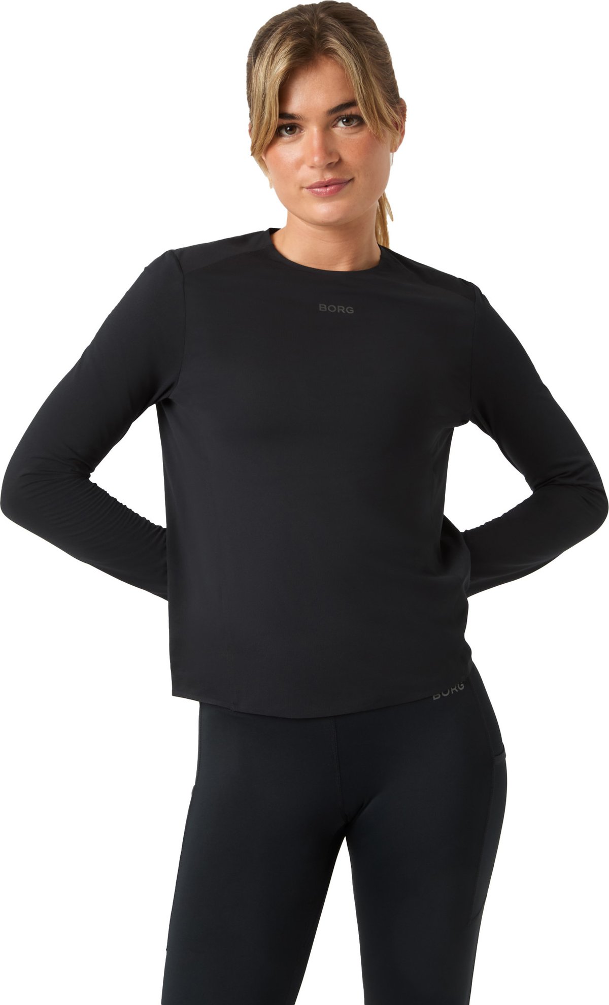 Björn Borg Women's Borg Running Feather Long Sleeve T-Shirt Black Beauty