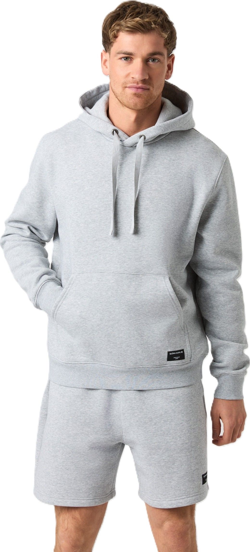 Björn Borg Men's Centre Hoodie Light Grey Melange