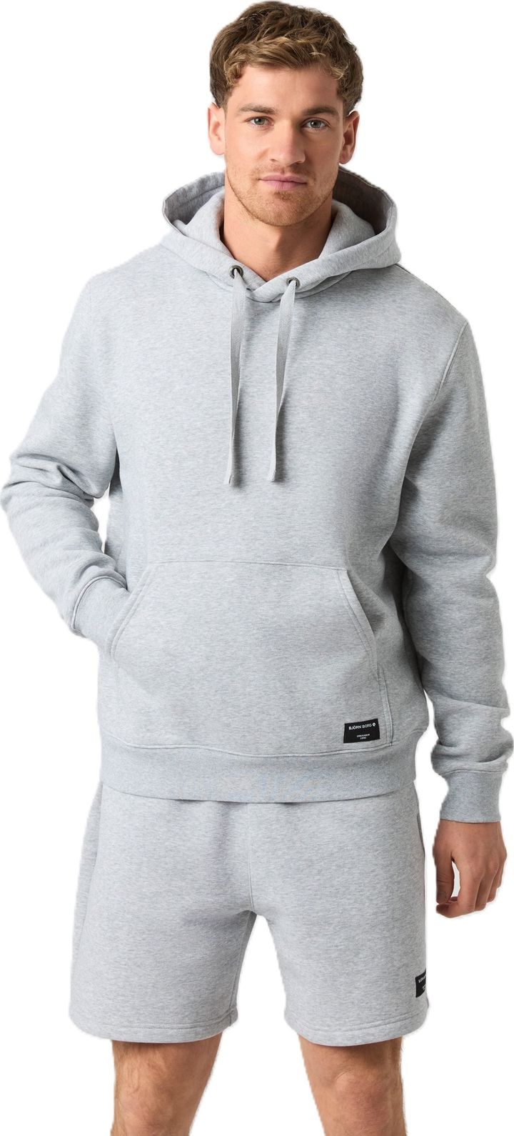 Björn Borg Men's Centre Hoodie Light Grey Melange Björn Borg Björn Borg Men's Centre Hoodie Light Grey Melange Björn Borg