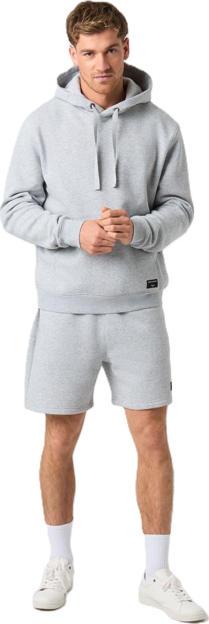 Björn Borg Men's Centre Hoodie Light Grey Melange Björn Borg