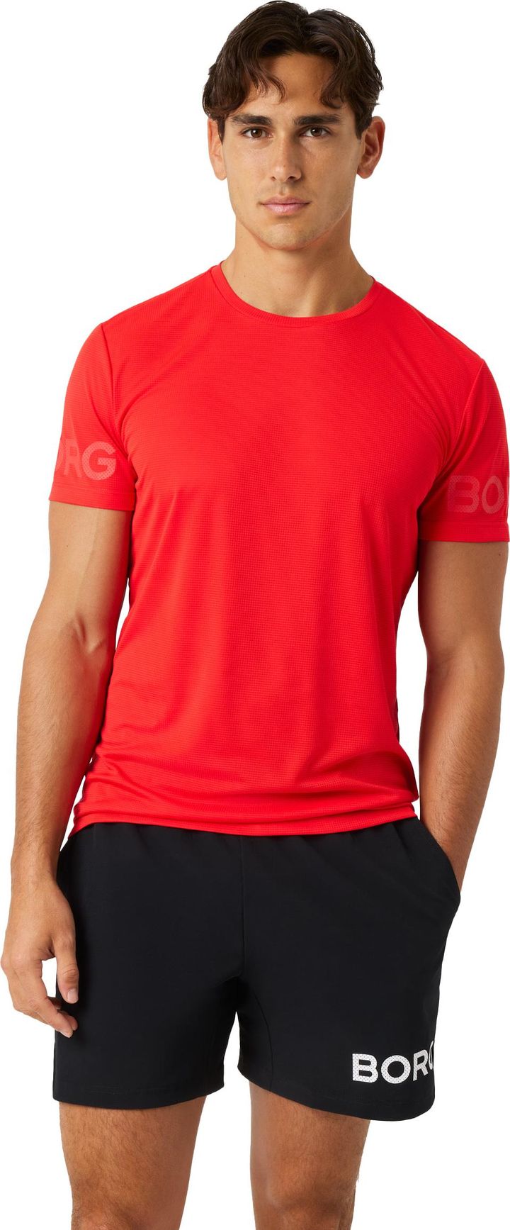 Björn Borg Men's Borg Light T-Shirt Flame Scarlet Björn Borg