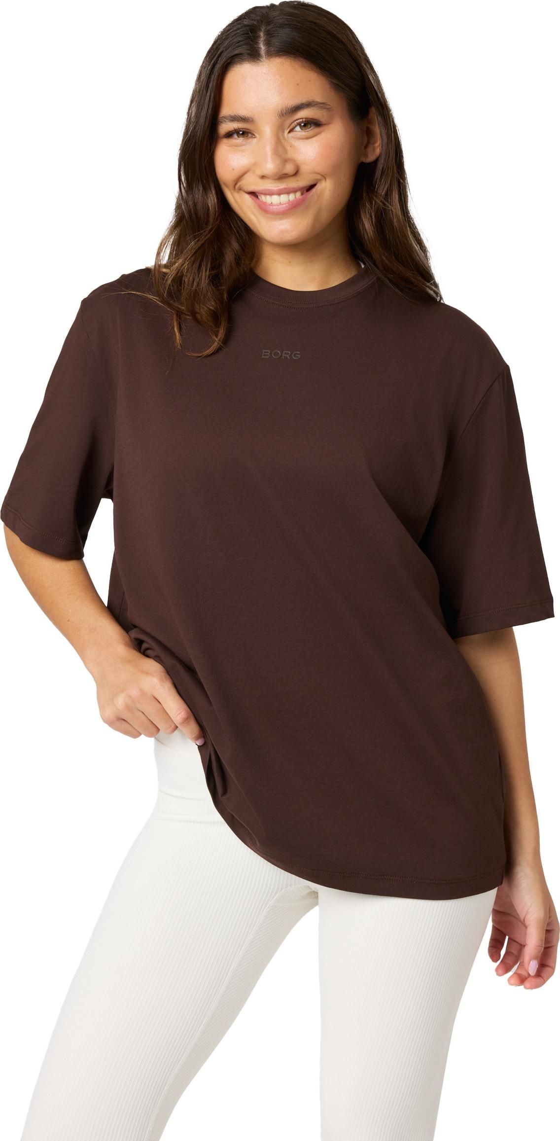 Björn Borg Women's Studio Oversized T-Shirt Coffee Bean