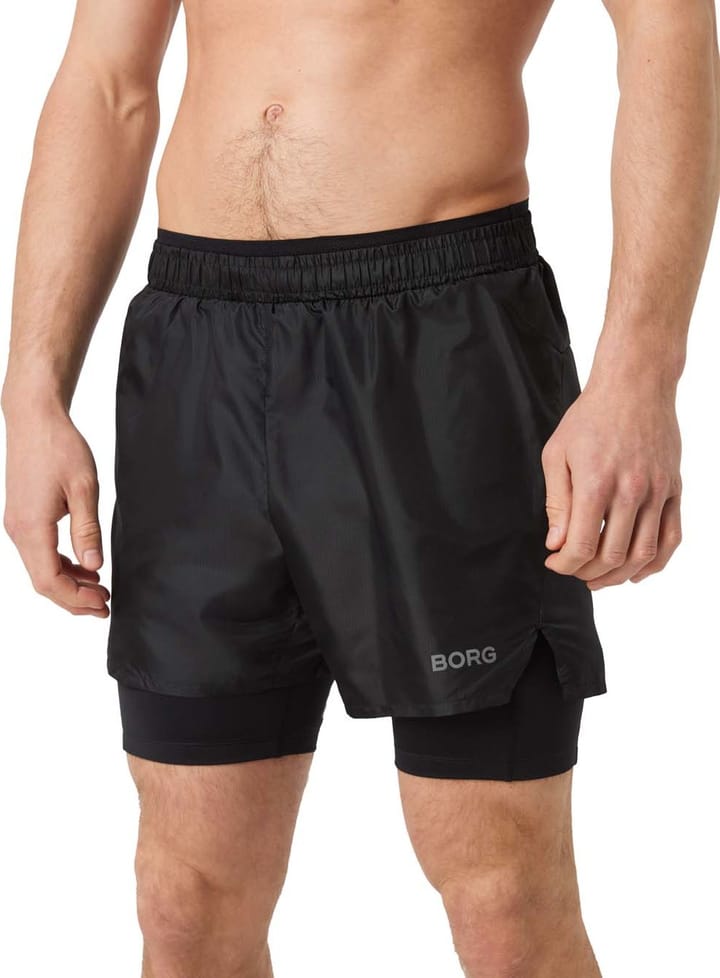 Björn Borg Men's Borg Running Shorts 2 In 1 Black Beauty Björn Borg