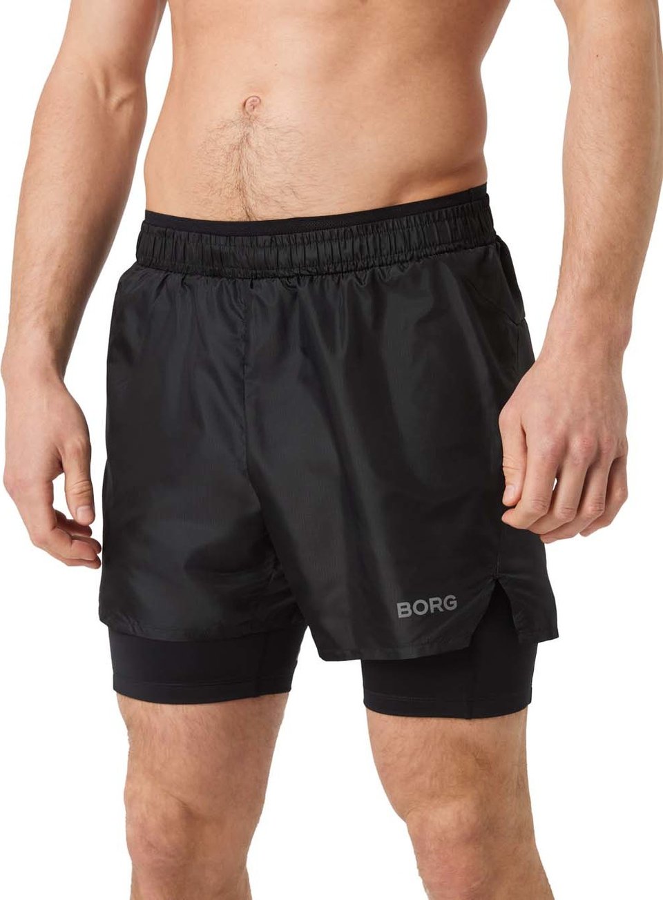 Men's Borg Running Shorts 2 In 1