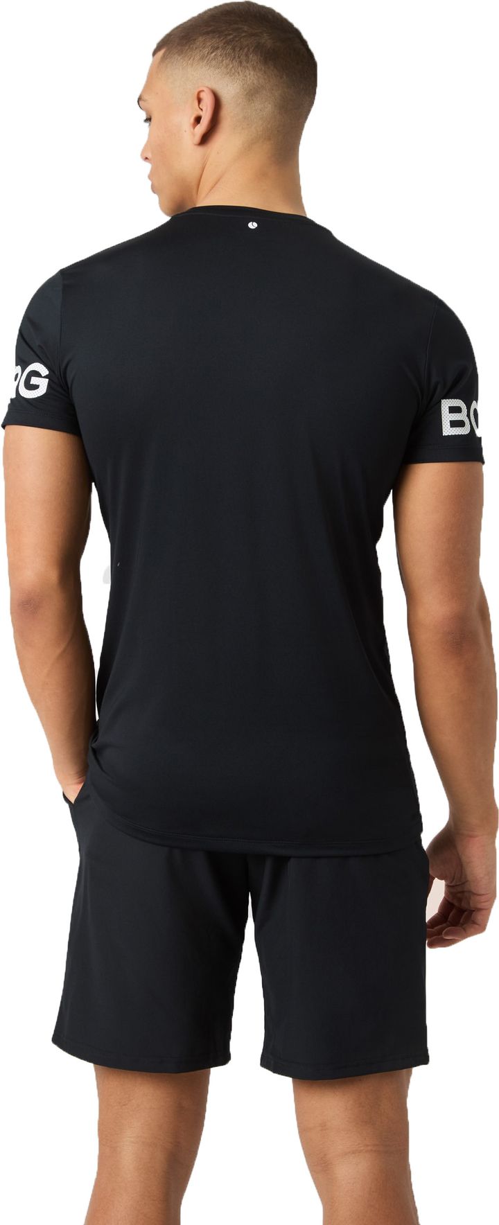 Björn Borg Men's Borg T-Shirt Black Beauty/Red Björn Borg