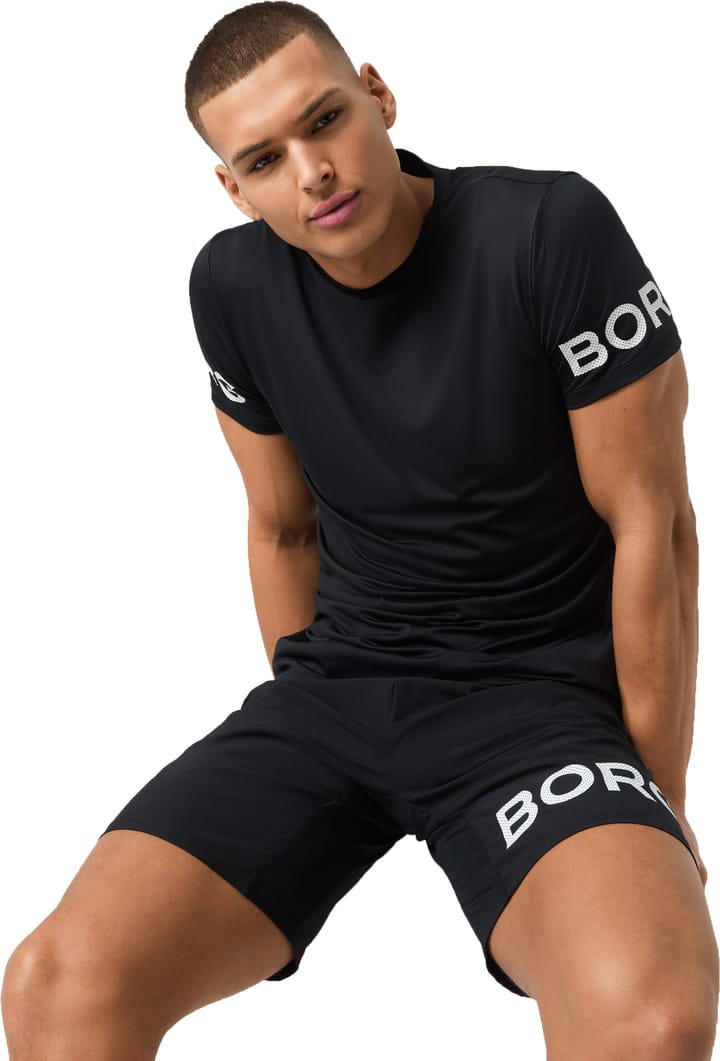 Björn Borg Men's Borg T-Shirt Black Beauty/Red Björn Borg