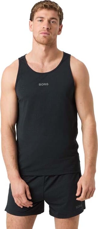 Björn Borg Men's Borg Running Perforated Tank Black Beauty Björn Borg