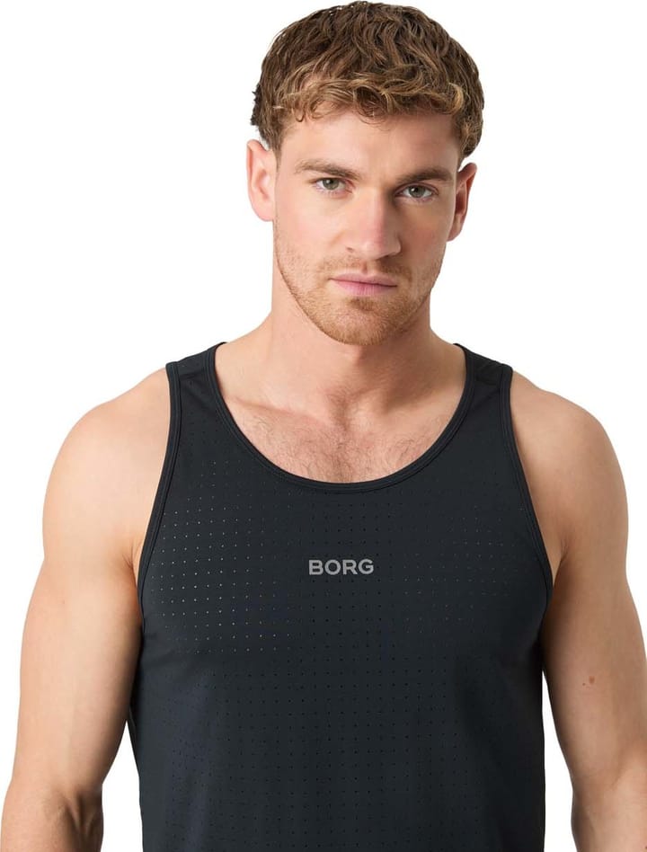 Björn Borg Men's Borg Running Perforated Tank Black Beauty Björn Borg
