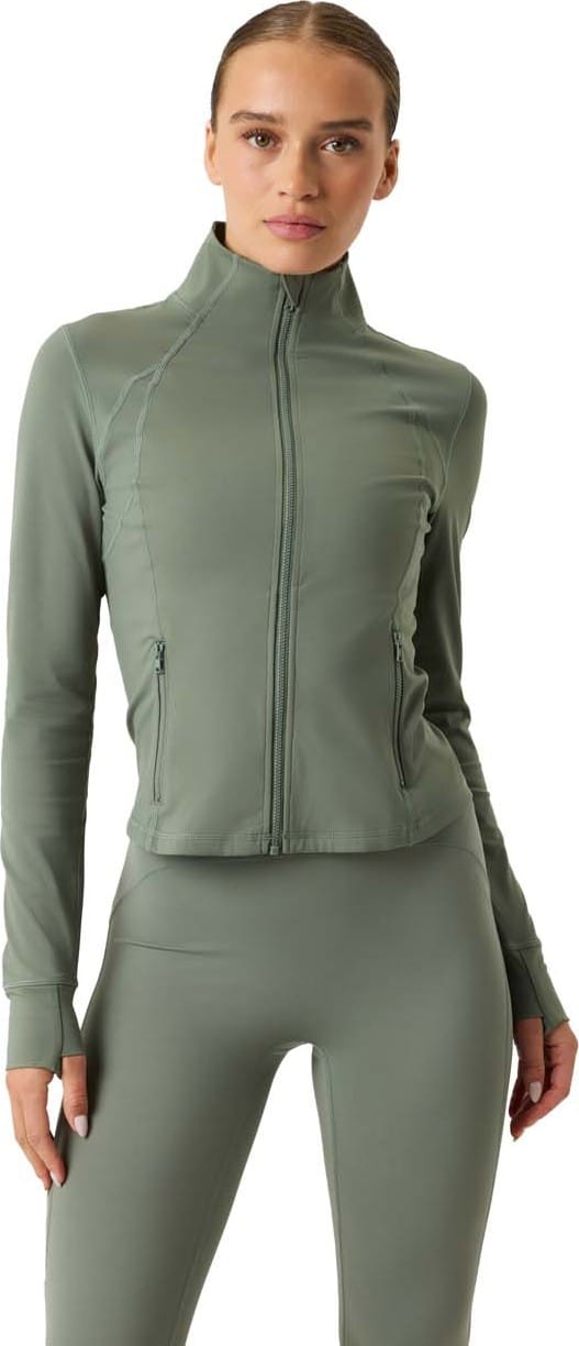 Björn Borg Women's Borg Soft Zip Midlayer Agave Green Björn Borg