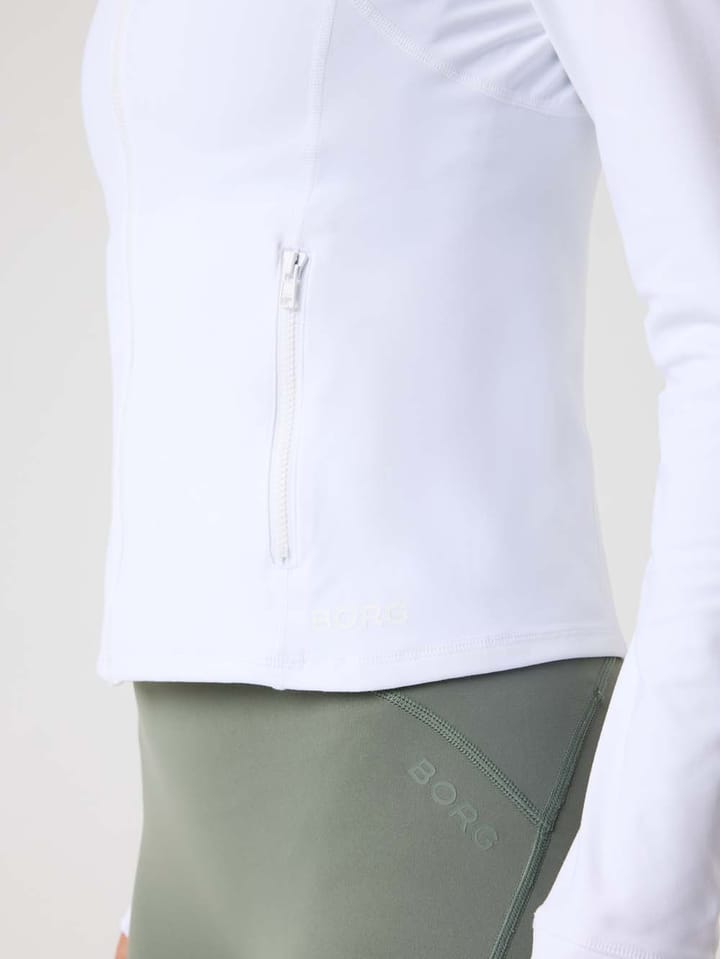 Björn Borg Women's Borg Soft Zip Midlayer Brilliant White Björn Borg