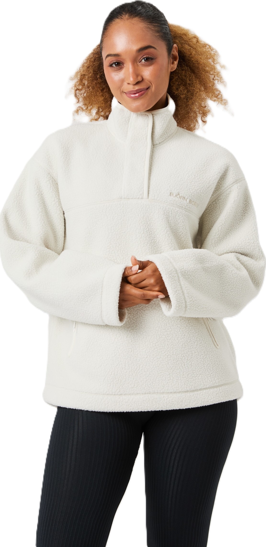 Björn Borg Women's Studio Pile Anorak Tofu Ufôrede jakker L